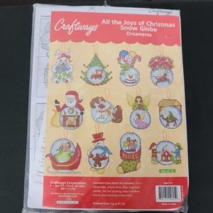 Craftways Counted Cross Stitch:  All the Joys of Christmas Snow Globe Or…